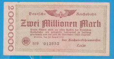 (2) BANCNOTA GERMANIA - REICHSBAHN - 2 MILLIONEN MARK 1923 (20.08.1923) foto