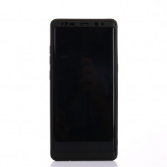 Samsung Note 8 - Husa 360 Din Silicon Fata Spate Folie Silicon Neagra, Black foto