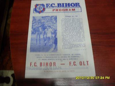 program F C Bihor - FC Olt foto