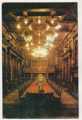 bnk cp Sinaia - Muzeul Peles - Sufrageria - circulata foto