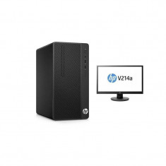 Sistem desktop HP 290 G1 MT Intel Celeron 3900 8GB DDR4 1TB HDD Black cu Monitor HP V214 20.7 inch foto