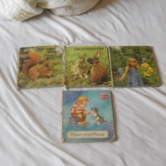 Colectie 4 carti cu poze pentru copii 1- 3 ani Germania 1989-1990
