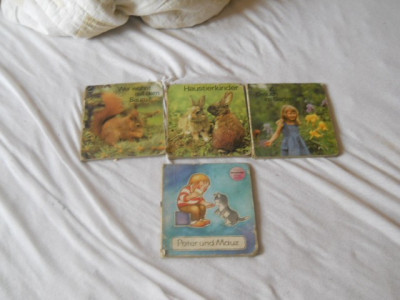 Colectie 4 carti cu poze pentru copii 1- 3 ani Germania 1989-1990 foto