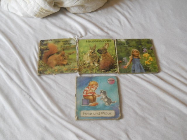 Colectie 4 carti cu poze pentru copii 1- 3 ani Germania 1989-1990