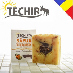 Sapun natural exfoliant si hidratant pt corp cu namol si portocale Techir 120 gr foto