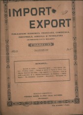 Revista IMPORT - EXPORT - economica, industriala,agricola - 1919, Bucuresti foto