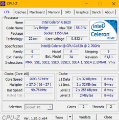 Procesor Celeron G1620 Ivy Bridge 2,7GHz sk 1155 cu testare 72h inaintea pla?ii foto