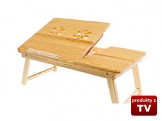 Masa din lemn pliabila si unghi reglabil pentru laptop de 17&amp;amp;quot; foto