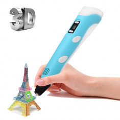 Creion Printare 3D Desenat In Spatiu. 3 Rezerve Incluse. 3d Printing Pen foto