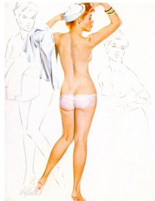 CP Z140 - REPRINT-ARTISTICA - TANARA SEMI NUD -necirculata foto