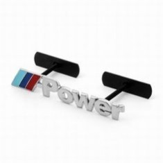 Emblema metalica BMW M POWER grila fata cu sistem antifurt foto