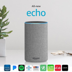 Amazon Echo 2017 | Asistent inteligent, boxa bluetooth | Sigilat | 3 Culori foto