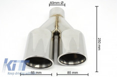 Ornament Tobe Evacuare BMW Seria 3 E46 E90 F30 BMW Seria 5 E60 F10 E92/E93 M3 M5 M-Power Stanga - KAT-TY-C023ASL foto