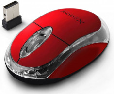 Mouse optic fara fir XM105R 3D 2.4GHZ culoare rosu foto