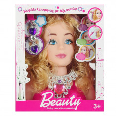 Cap papusa Barbie pentru coafat, accesorii incluse, 3 ani+ foto