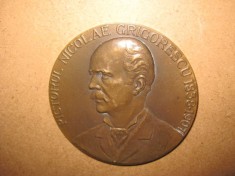 Medalia N. Grigorescu-Centenar 15 Mai 1938. Bronz, diam. 6cm, stare buna. foto