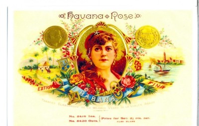 CP Z68 - REPRINT-VINTAGE CIGAR BOX LABELS - VECHE RECLAMA TRABUCURI -necirculata foto