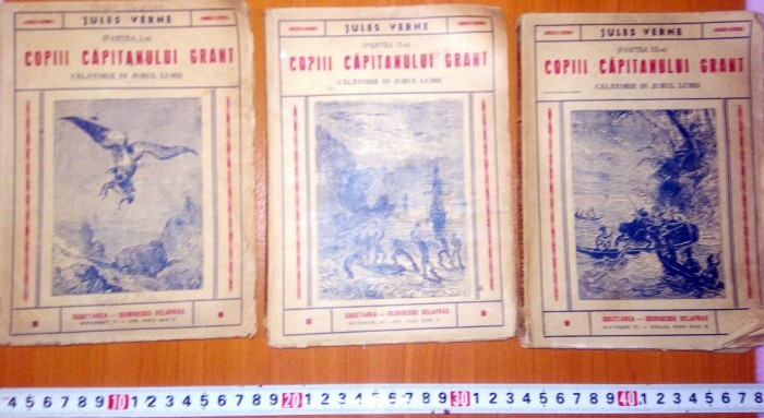 JULES VERNE - Copiii Capitanului Grant ( 3 Vol. ) - Ed.cugetarea - Interbelica