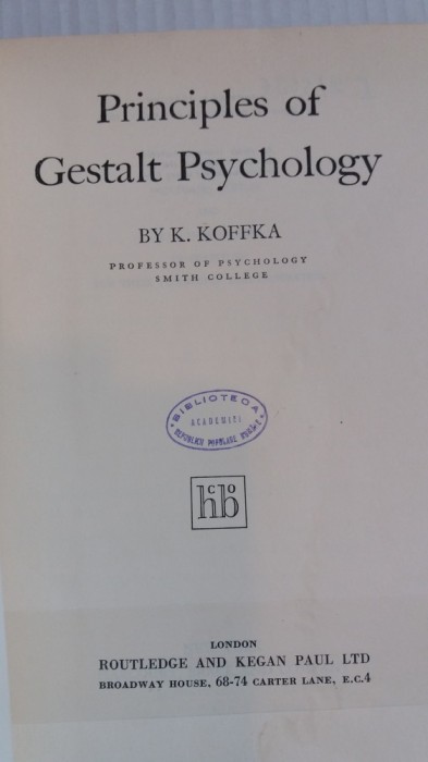 Principles of Gestalt Psychology - K. Koffka