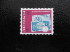 IUGOSLAVIA-BANCNOTA-COMPLET,NESTAMPILAT foto