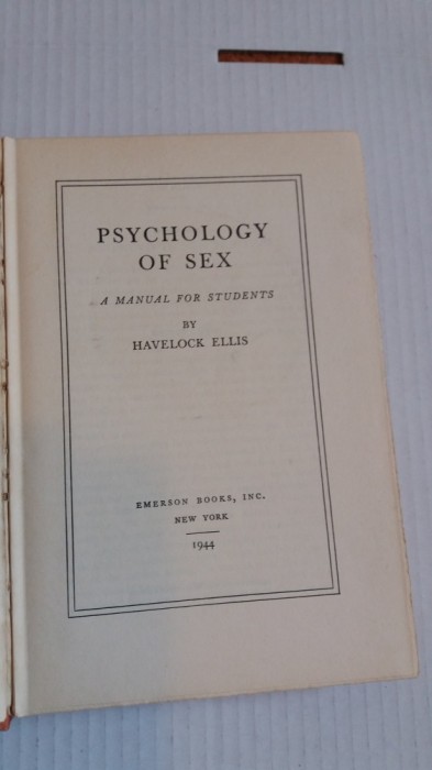 Psychology of Sex - Havelock Ellis