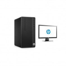 Sistem desktop HP 290 G1 MT Intel Core i3-7100 4GB DDR4 500GB HDD Black cu Monitor HP V197 18.5 inch foto