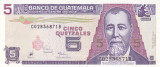 Bancnota Guatemala 5 Quetzales 1998 - P100 UNC