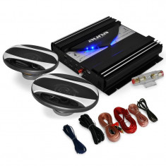 Set HIFI auto &amp;quot;Black Line 220 &amp;#039;amplificator 1400W foto