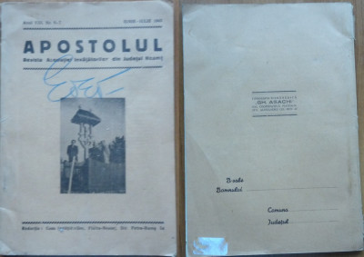 Apostolul ; Revista Asociatiei Invatatorilor din judetul Neamt , nr. 6 - 7 ,1942 foto