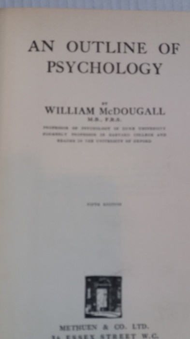 An outline of psychology - William McDougall