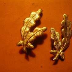 Pereche Insemne Militare Romanesti aurite , h= 5 cm