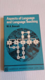 Aspects of language and language teaching - W. A. Bennett