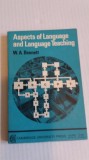 Aspects of language and language teaching - W. A. Bennett