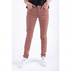 Pantaloni Bumbac Vero Moda Free Nw Slim Fit Brused Maro foto