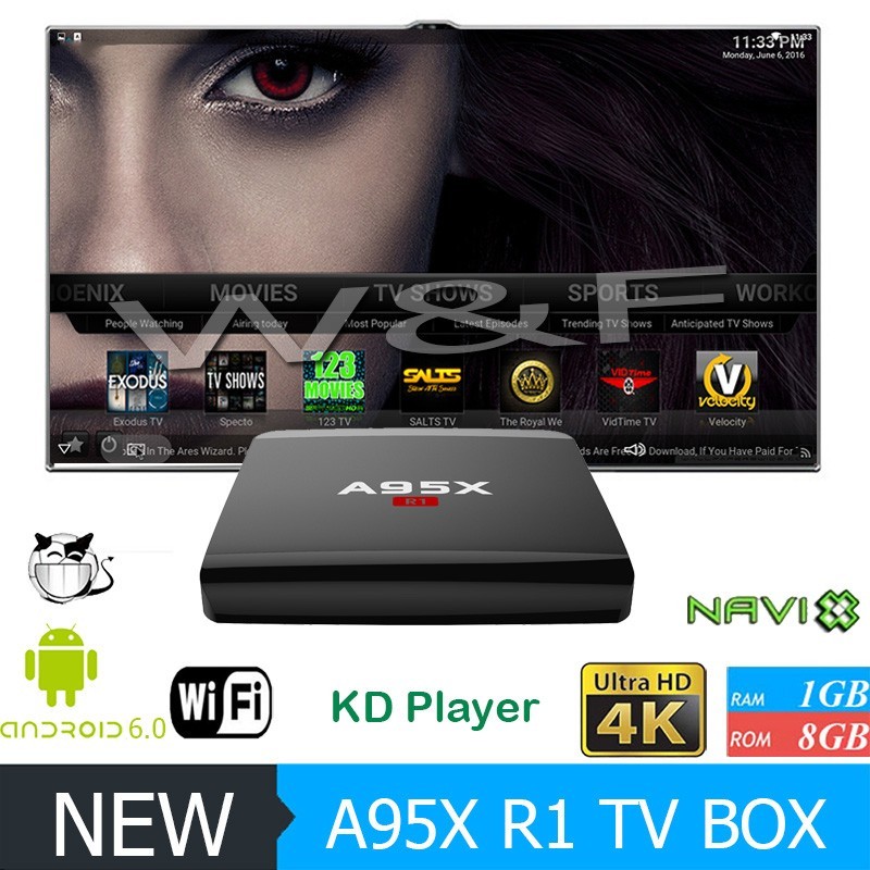 TV BOX ALFAWISE A95X-R1,4K -Quad-Core,1Gb,8Gb, Wi-fi,Android 6,Nou ...