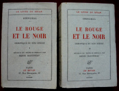 Ed. limitata 768/2500 , 1932 Stendhal - Rosu si negru , hartie vargata , 2 vol. foto