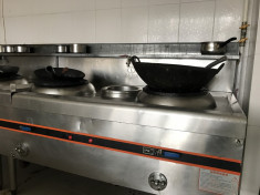 Masina de gatit tip wok din inox 2 ochiuri foto