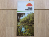 El delta del danubio delta dunarii pliant turistic in limba spaniola pliant ghid