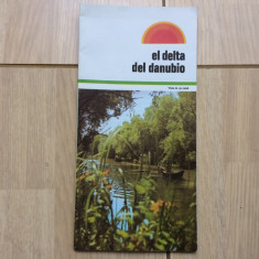 el delta del danubio delta dunarii pliant turistic in limba spaniola pliant ghid