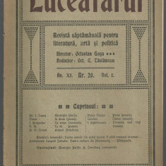 Revista LUCEAFARUL - literatura,arta si politica, dir.O.Goga,nr.20/1912,Sibiu