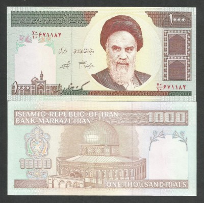 IRAN 1000 1.000 RIALI RIALS 2005 UNC [1] P-143 e , necirculata foto