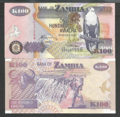 ZAMBIA 100 KWACHA 2008 , UNC [1] P-38g , necirculata foto