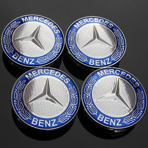4 buc capac centru roata aliaj 75mm 3 pin Wheel Cover Logo Mercedes benz 4 buc foto