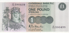 Bancnota Scotia ( Clydesdale Bank PLC ) 1 Pound 1983 - P211b UNC foto