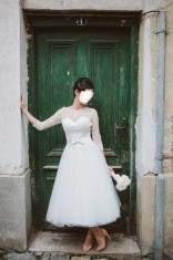 Rochie de mireasa MIDI foto