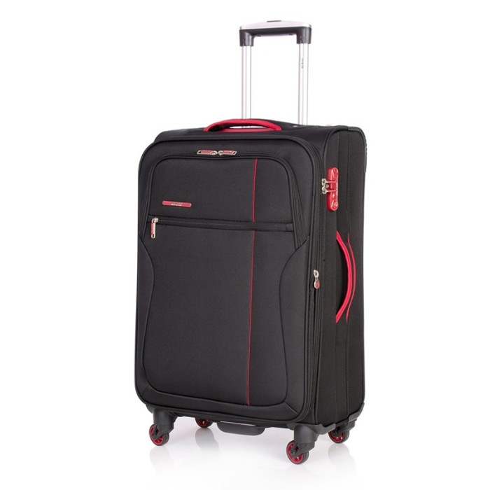 Troler Ultralight Lamonza, 77 cm, Negru/Rosu foto mare Troler Ultralight Lamonza, 77 cm, Negru/Rosu foto mare