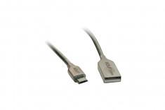 Cablu Golf Kirsite MicroUSB 36M Argintiu foto