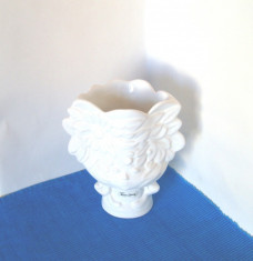 Vaza ceramica emailata, hand made - Cap de fata 3 - semnata Rosa Ljung, Deco foto
