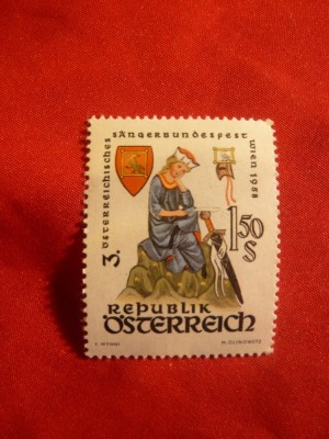 Serie- Festival Muzical 1958 Austria , 1 valoare foto