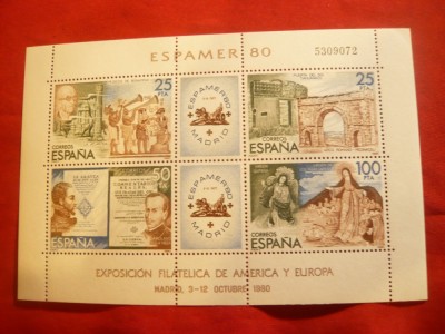 Bloc Expozitia Espania 1980 Spania foto